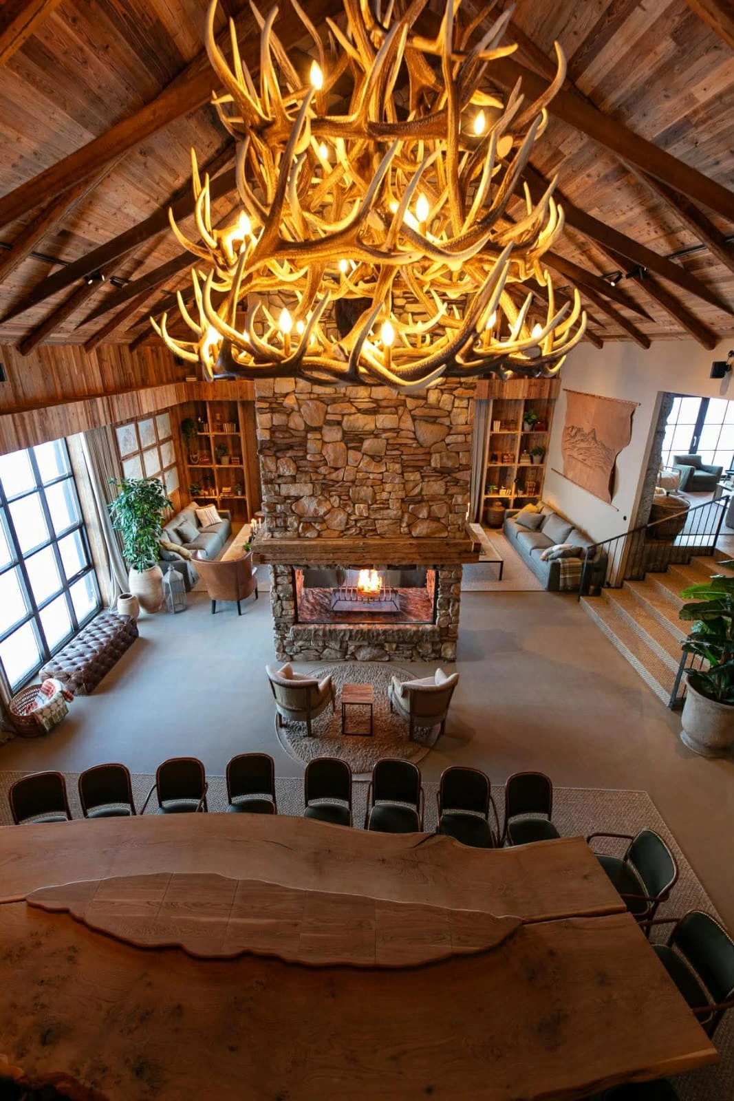 Reclaimed Wood — Brushed reclaimed timber interior lining at Icelandic Vaulted Interior Finished In Brushed Natural Reclaimed Timber
